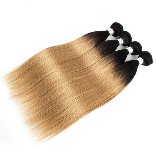 Brazilian real hair wig curtain, Straight hair wig,